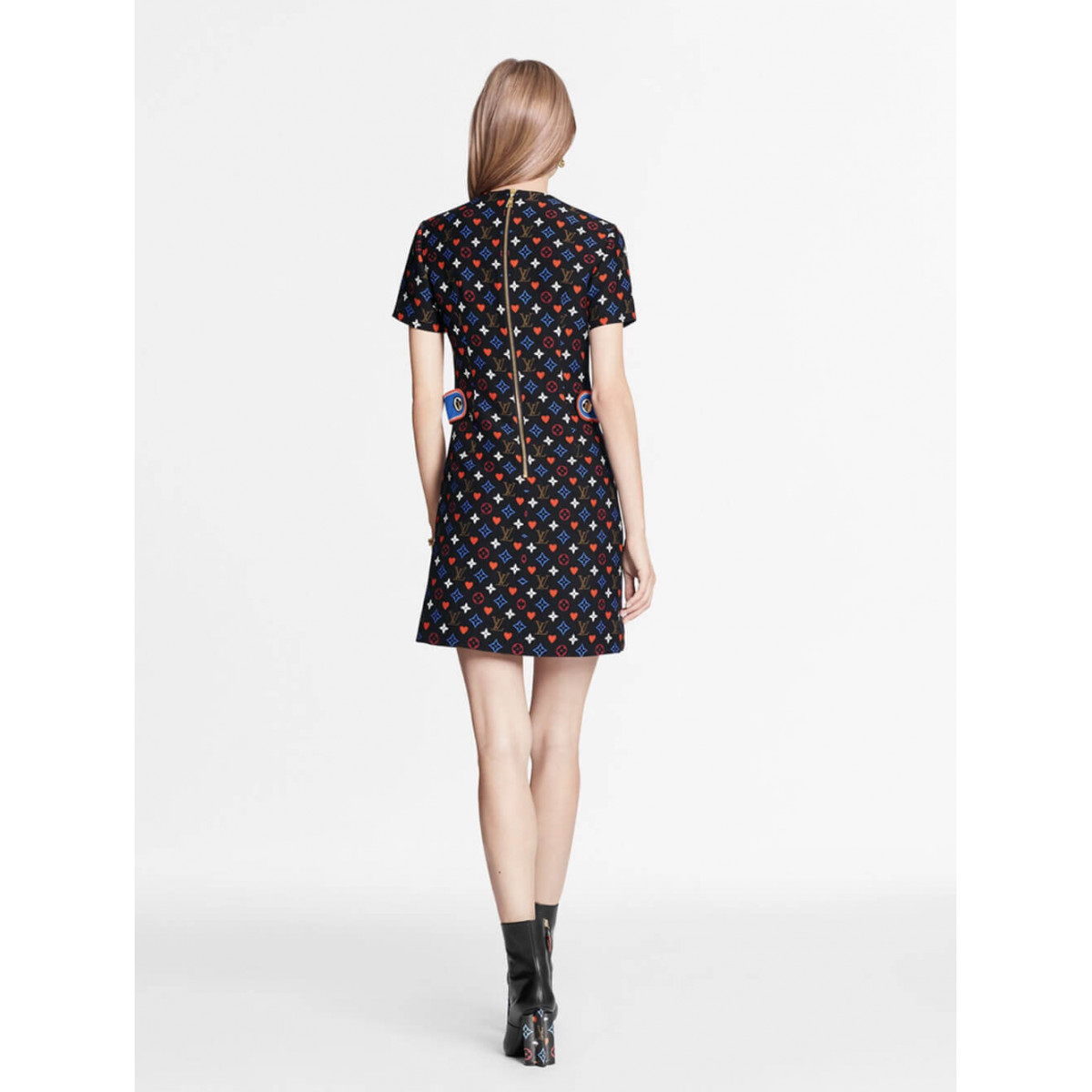 Louis Vuitton Game On Contrast Martingale Straight-Cut Dress