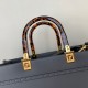 Fendi Sunshine Medium Python Embossed Logo Dark Grey Tote 8BH386