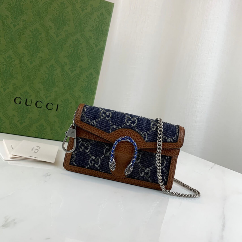 Gucci Dionysus Super Mini Bag 476432 in Denim