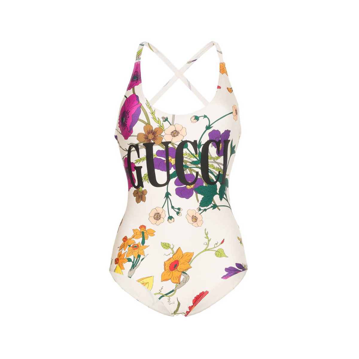 Gucci Logo Floral Print One Piece Swimsuit 501899