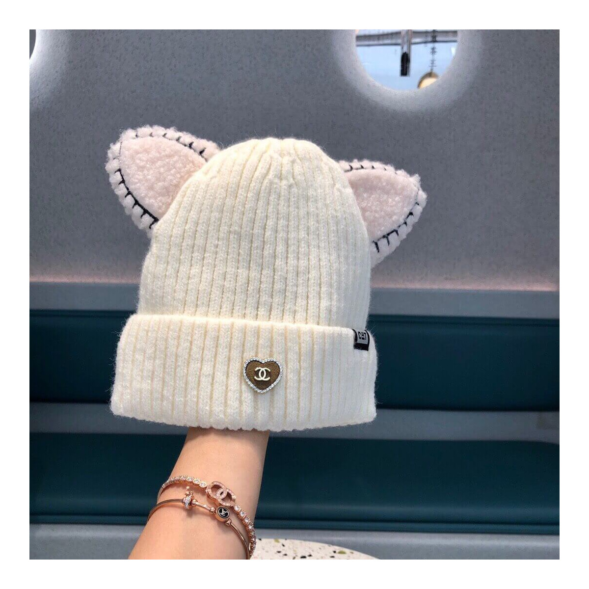 Chanel Cat Ears Wool Hat D016