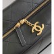 Chanel Calfskin Quilted Logo Maxi Bowling Bag AS3718