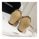 Chanel Grosgrain and Lambskin Chain 4.5cm Heel Ballerinas G35389