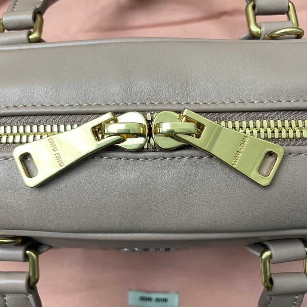 Miu Miu Arcadie Leather Bag 5BB148 Cameo