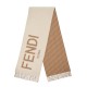 Fendi Cream Wool And Cashmere Scarf FXT334