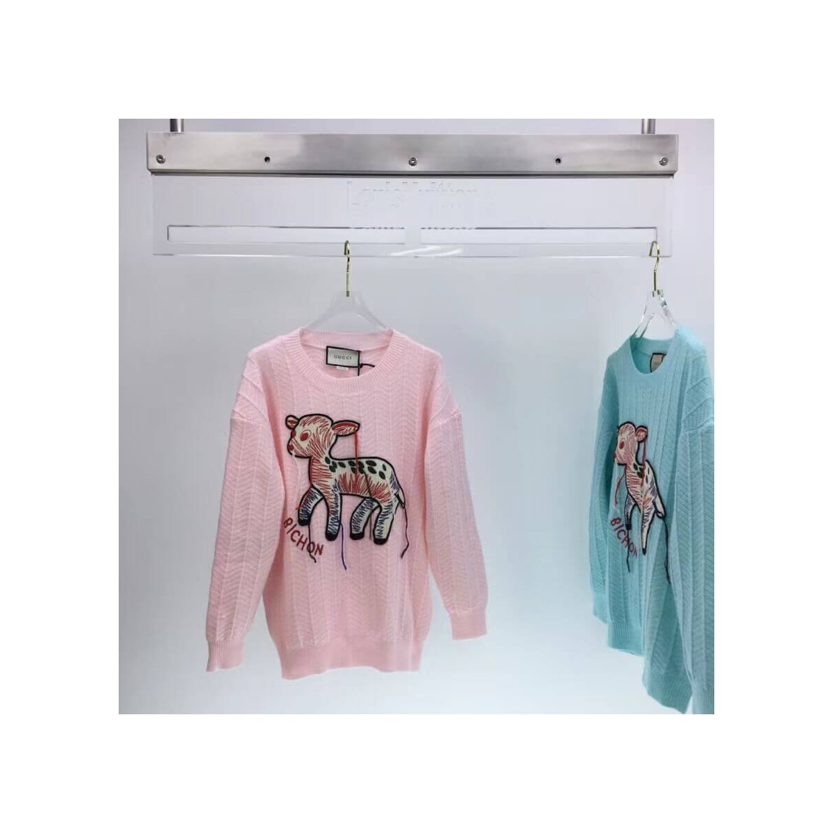 Gucci Mohair Sweater With Fawn Intarsia 639401