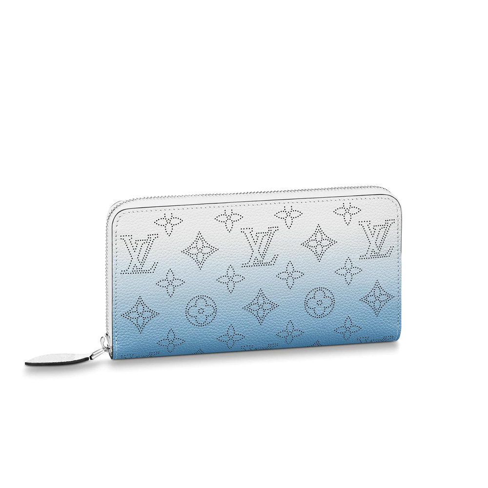 Louis Vuitton Zippy Wallet in Blue Gradient Mahina Perforated Leather M80494