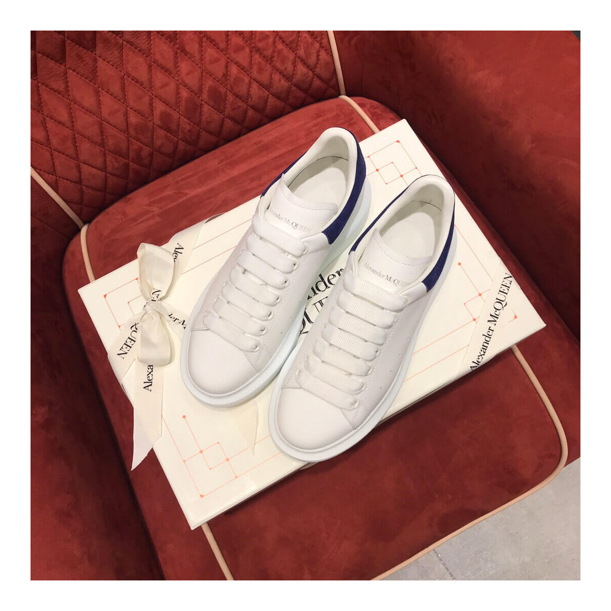 Alexander McQueen Oversized Sneaker 5537 White/Blue