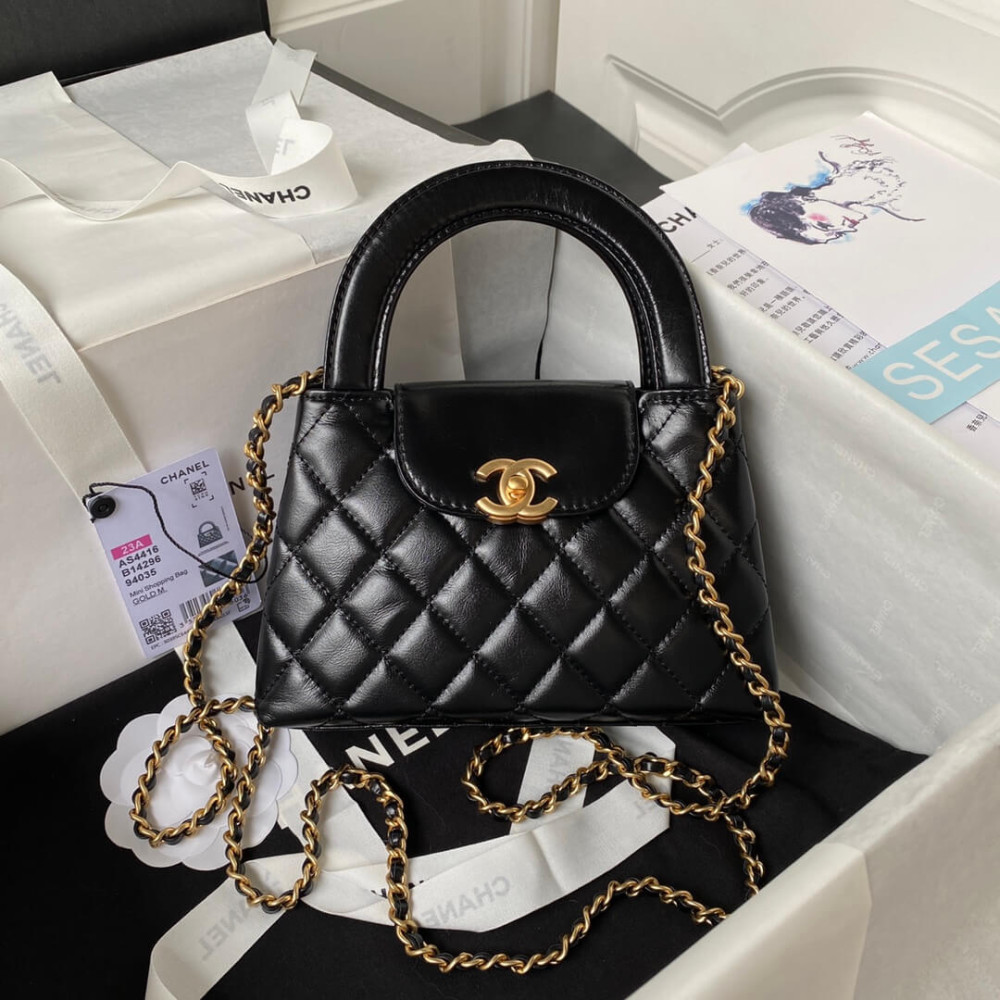 Chanel Kelly Mini Shopping Bag AS4416 Shiny Aged Calfskin