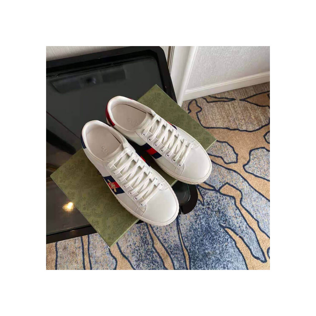 Gucci Ace Sneaker With Crystals 505995