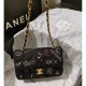 Chanel Tweed Small Double Flap Bag Embroidered Strass and Glass Pearls A01113