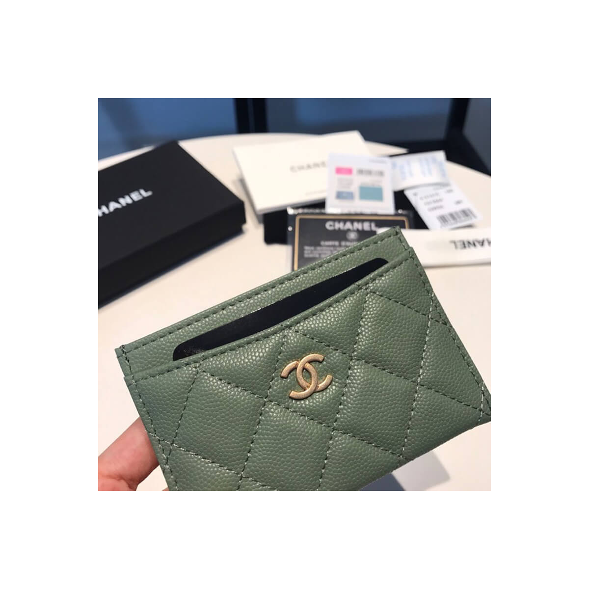 Chanel Grainy Calfskin Classic Card Holder A31510