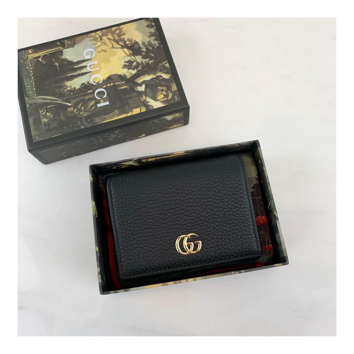 Gucci Leather Card Case Wallet 456126