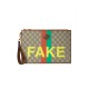 Gucci &#039;Fake/Not&#039; Print Print Pouch 636171