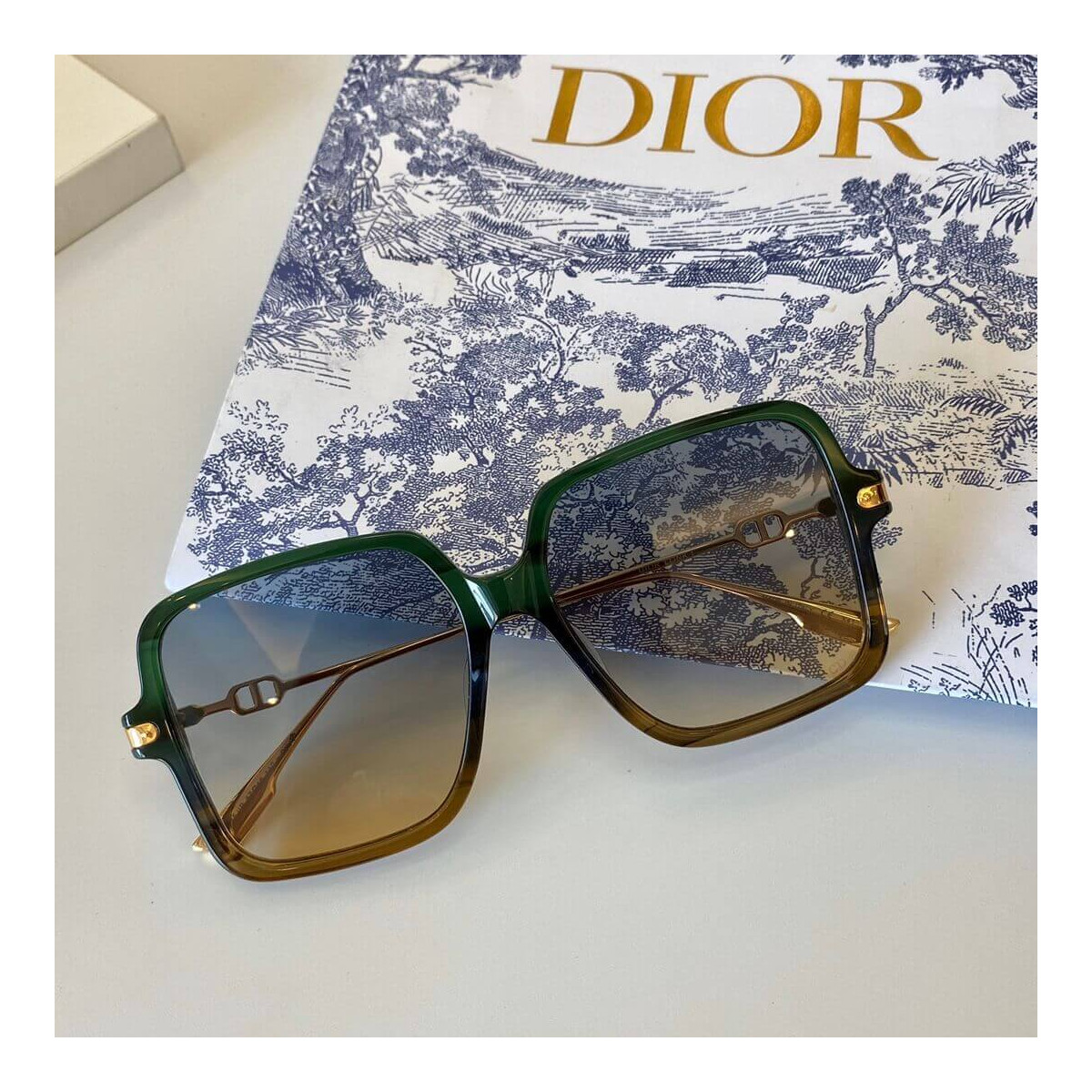 Dior Link 1 Shaded Square Sunglasses 90008