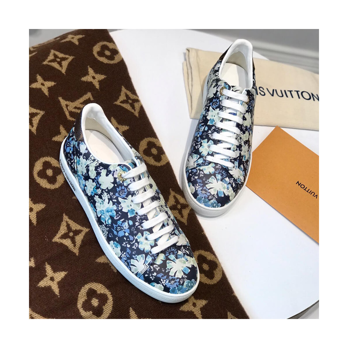 Louis Vuitton Leather Printed Frontrow Sneaker 1A5N7W