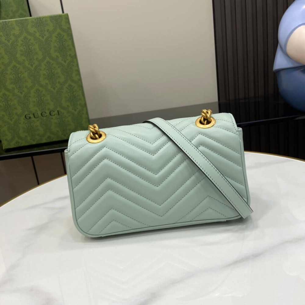 Gucci GG Marmont Matelasse Mini Bag 446744 Pale Green