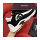 Chanel Fabric &amp; Suede Calfskin Low Top Sneakers White/Black G38033