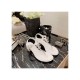 Chanel Lambskin CC Chain Thong Sandals G31463