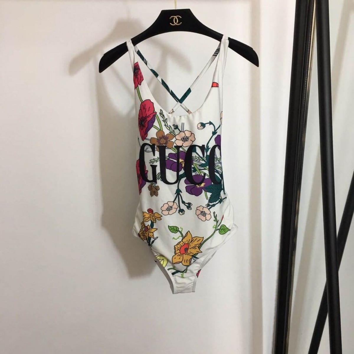 Gucci Logo Floral Print One Piece Swimsuit 501899