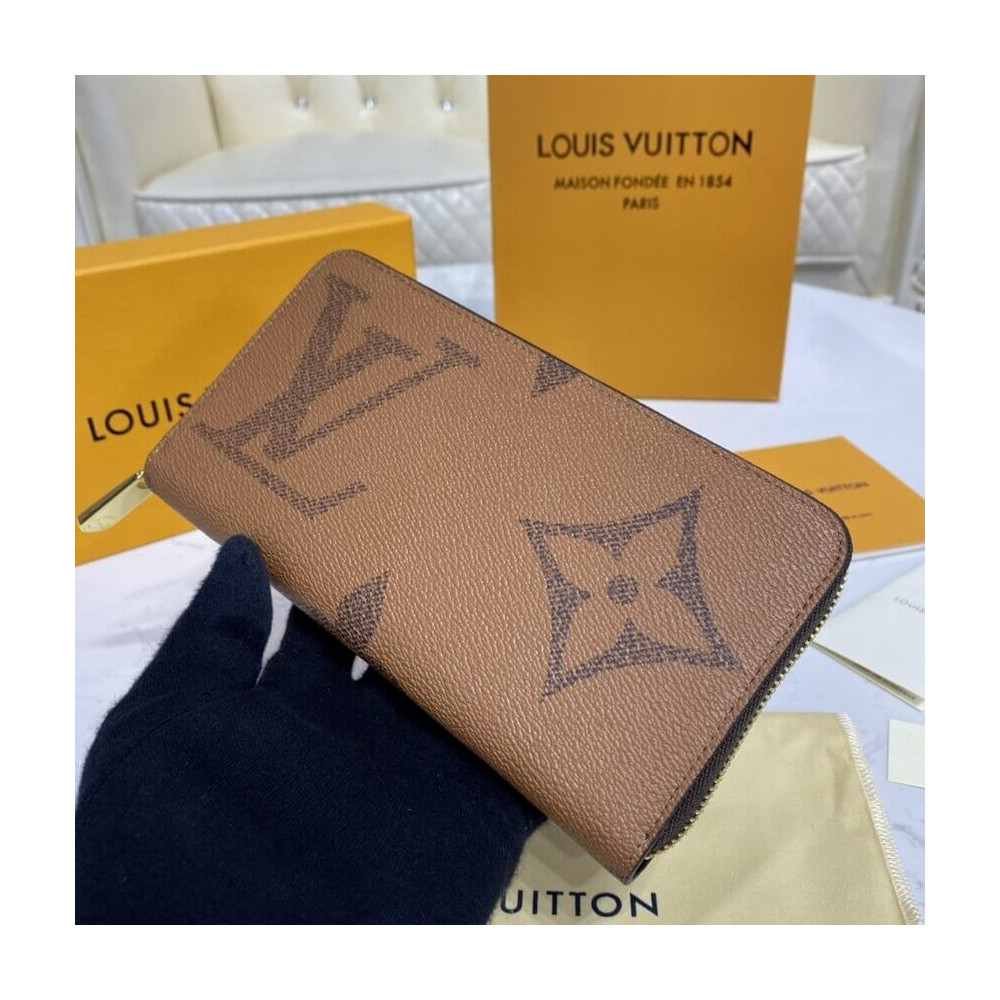 Louis Vuitton Monogram Reverse Canvas Zippy Wallet M69353