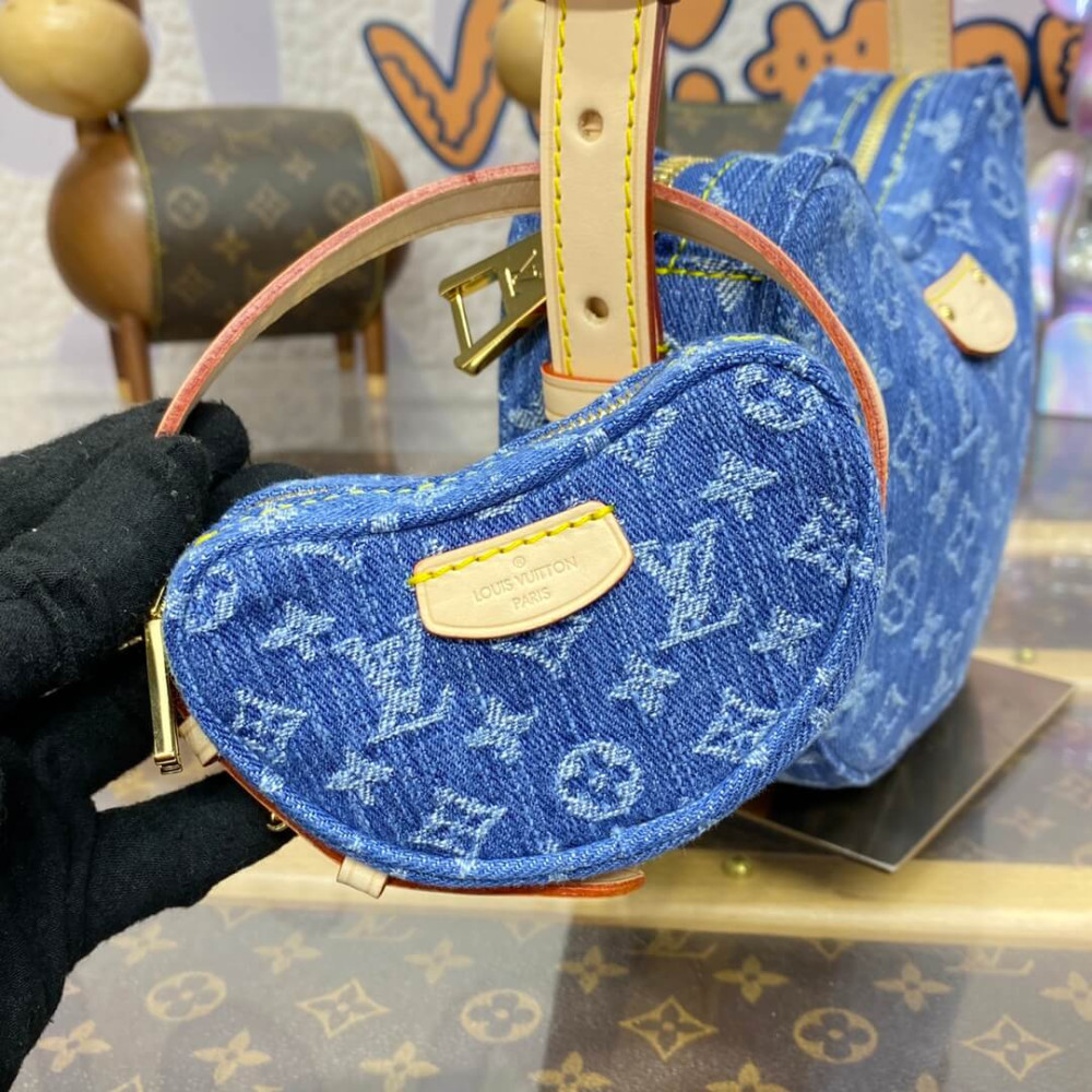 Louis Vuitton Monogram Denim Croissant MM M46856