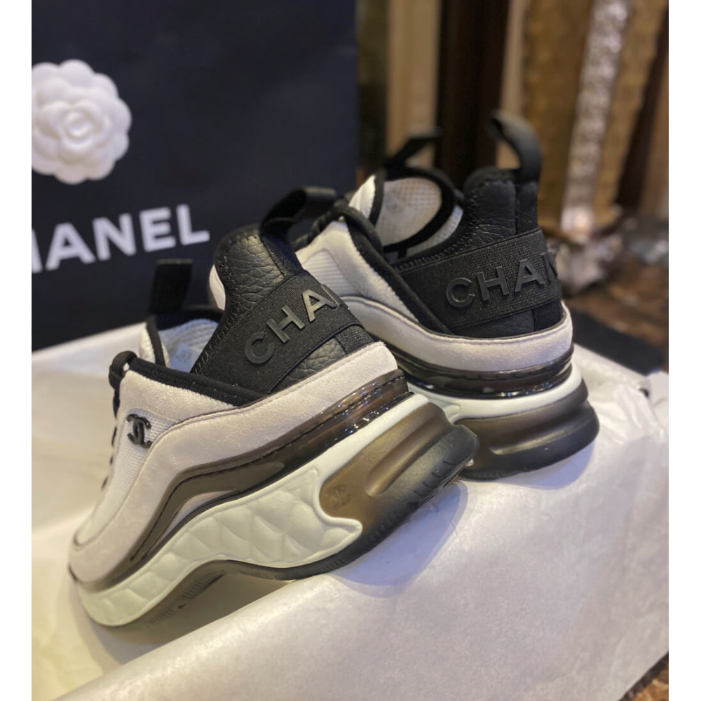 Chanel Suede Calfskin Mixed Fibers CC Sneakers G39070