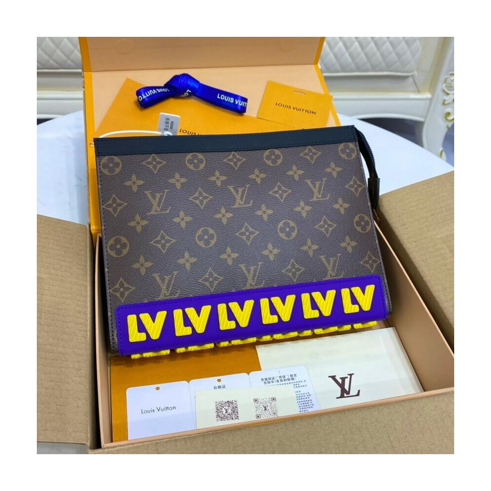 Louis Vuitton Pochette Voyage MM Monogram LV Rubber M80792