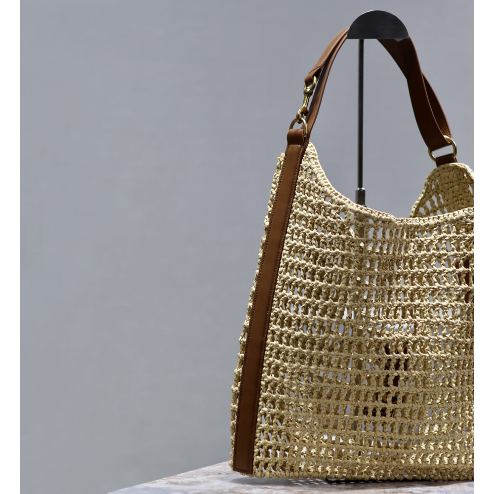 Saint Laurent Oxalis Bag in Raffia Macrame 781289