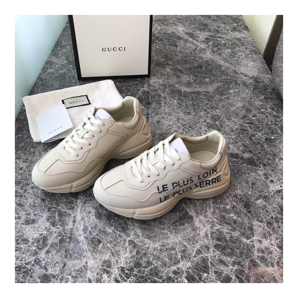 Gucci Anchor Rhyton Leather Sneaker 550049