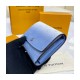 Louis Vuitton Iris Compact Wallet in Blue Gradient Mahina Perforated Leather M69540