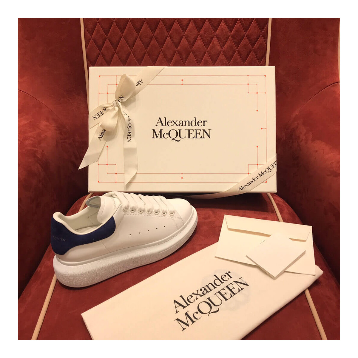 Alexander McQueen Oversized Sneaker 5537 White/Blue