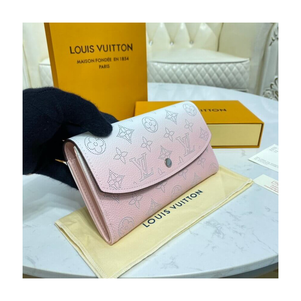 Louis Vuitton Iris Wallet in Pink Gradient Mahina Perforated Leather M60143