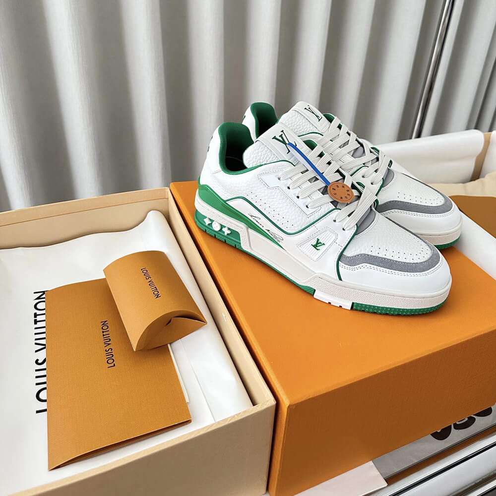 Louis Vuttion LV Trainer Sneaker Green 1ABFB0