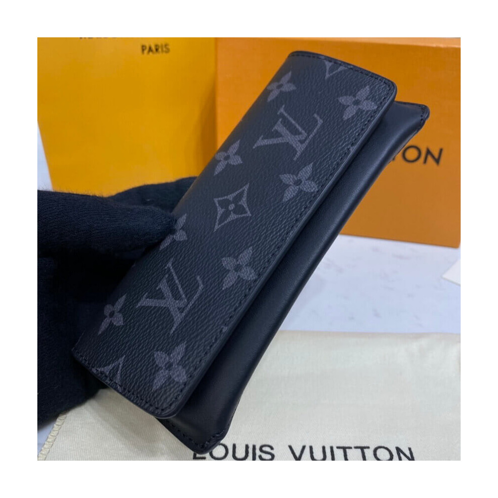 Louis Vuitton Monogram Eclipse Canvas Woody Glasses Case GI0296