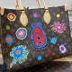 LV x YK OnTheGo MM with Faces Print and Embroidery M46429