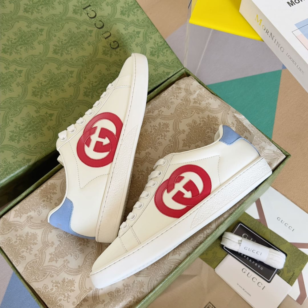 Gucci Contrast GG Patch Ace Leather Sneaker 625783