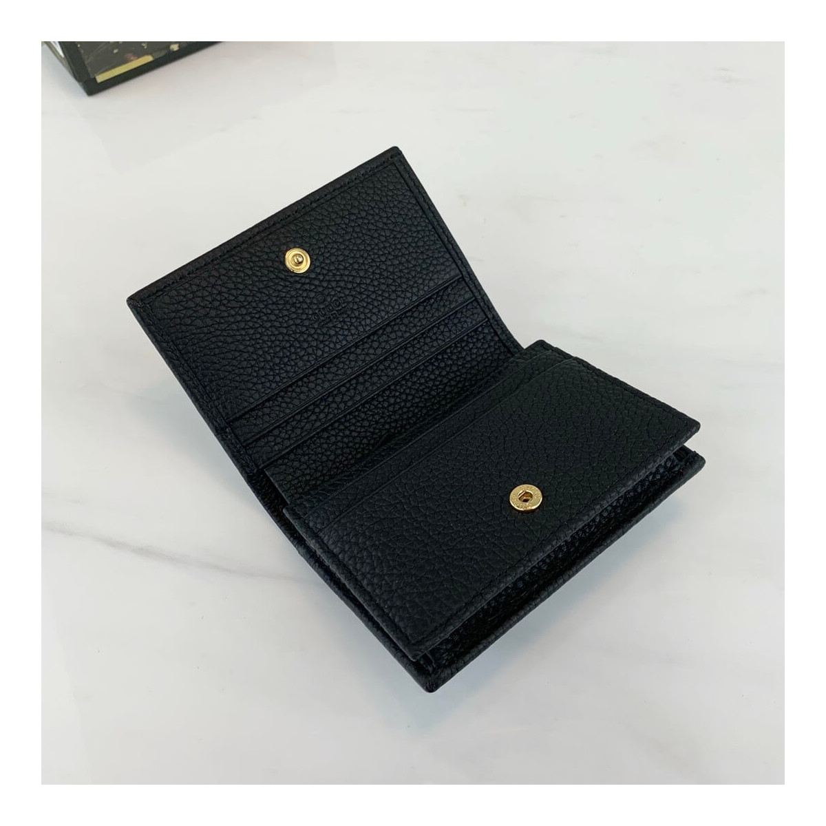 Gucci Leather Card Case Wallet 456126