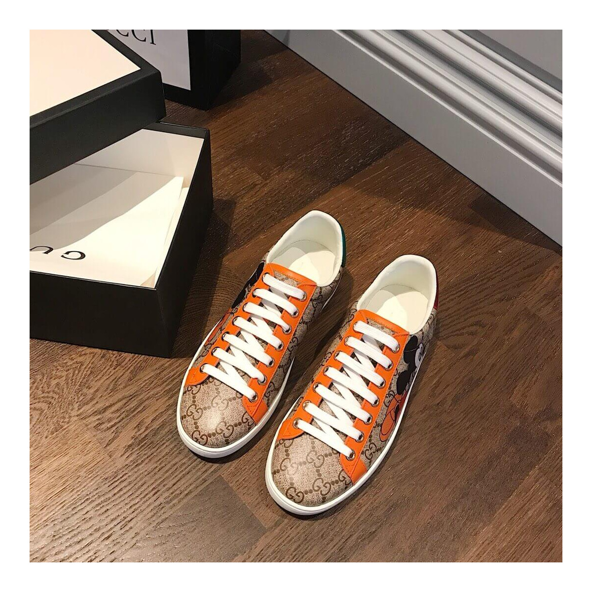 Gucci GG Disney x Gucci Ace Sneaker 604049 Orange