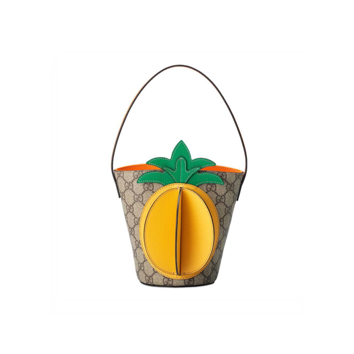 Gucci GG Supreme Children&#039;s Bucket Bag With Pineapple 580850