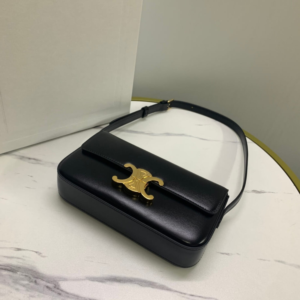 Celine Shoulder Bag Claude In Shiny Calfskin 194143