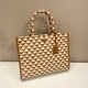 Prada Large Symbole Embroidered Fabric Handbag 1BA356 Tobacco/Chalk White