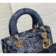 Dior Medium Lady D-Lite Bag Denim Blue Toile de Jouy Embroidery M0565