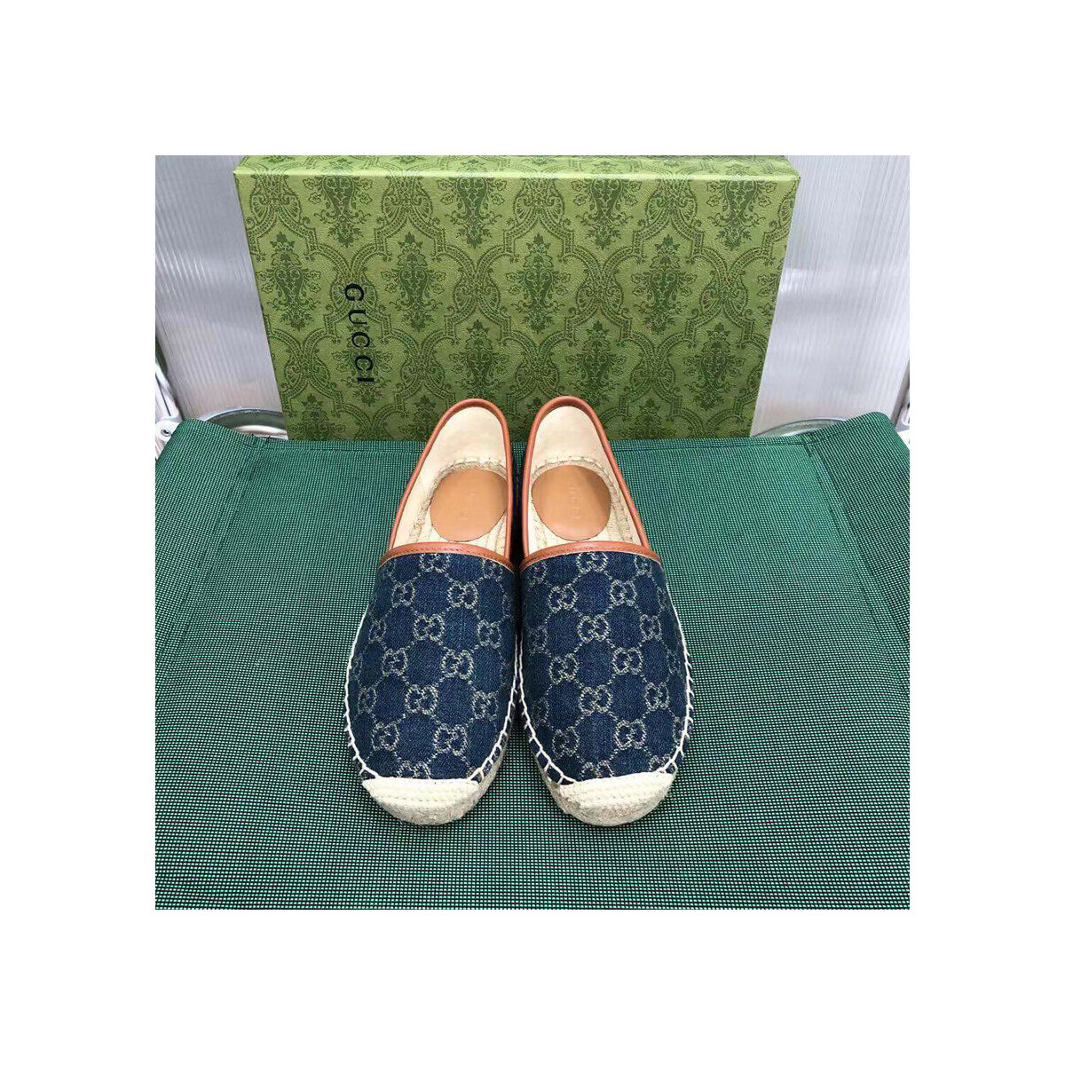 Gucci Jacquard GG Denim Espadrille 580877