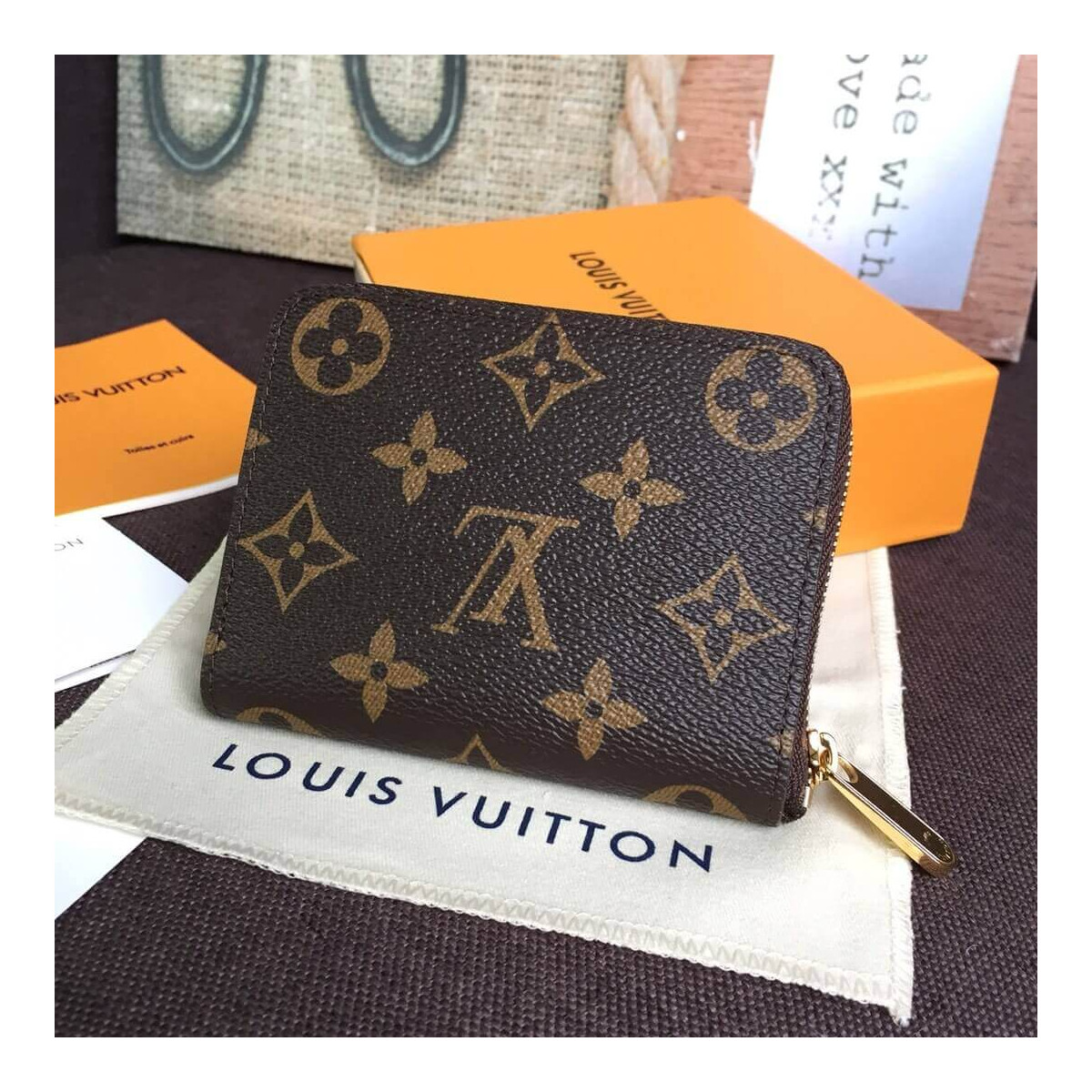 Louis Vuitton Monogram Canvas Love Lock Zippy Coin Purse M64118