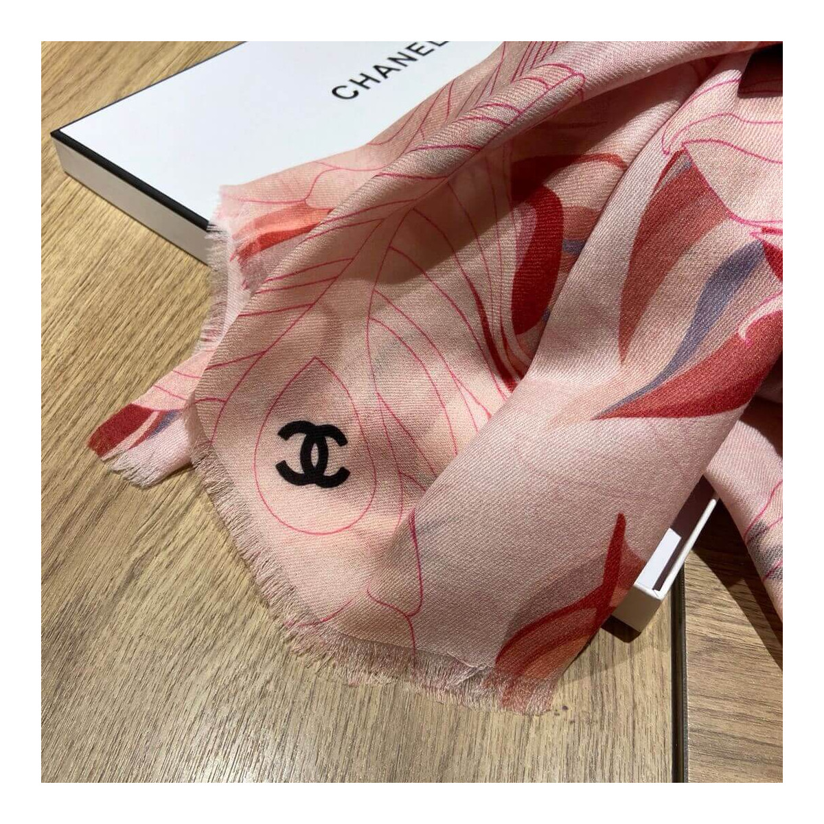 Chanel Cashmere CC Scarf A0341