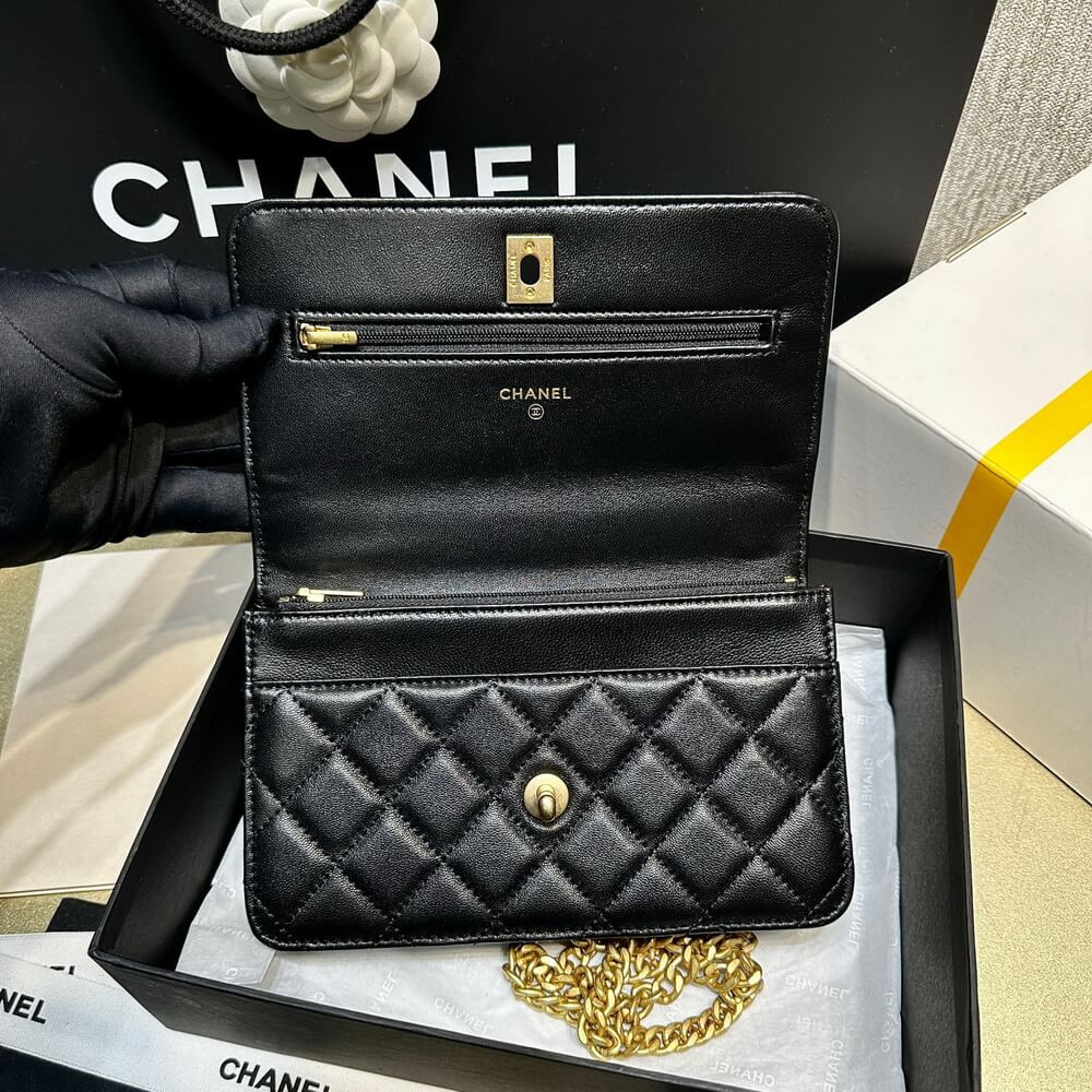 Chanel Camellia Crush Wallet On Chain Lambskin AP3297