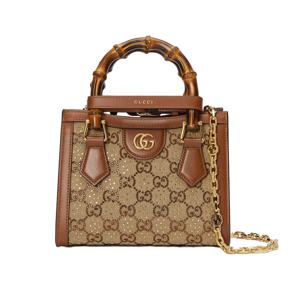 Gucci Diana Crystals Mini Tote Bag 707449