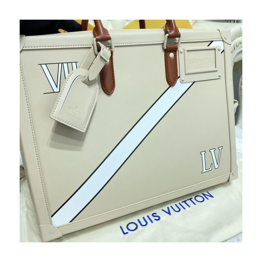 Louis Vuitton Soft Trunk Briefcase M44952 Cream