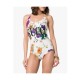 Gucci Logo Floral Print One Piece Swimsuit 501899